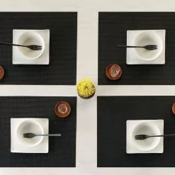 Chilewich Servis Basketweave Black 4st -Köksknivar Försäljning 1200x900 basketweave black rectangle