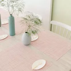 Chilewich Mini Basketwave Blush 4stk -Köksknivar Försäljning 1200x900 minibasketweave blush rect min