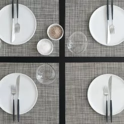 Chilewich Servis Mini Basketwave Gravel 4st -Köksknivar Försäljning 1200x900 minibasketweave gravel rect min