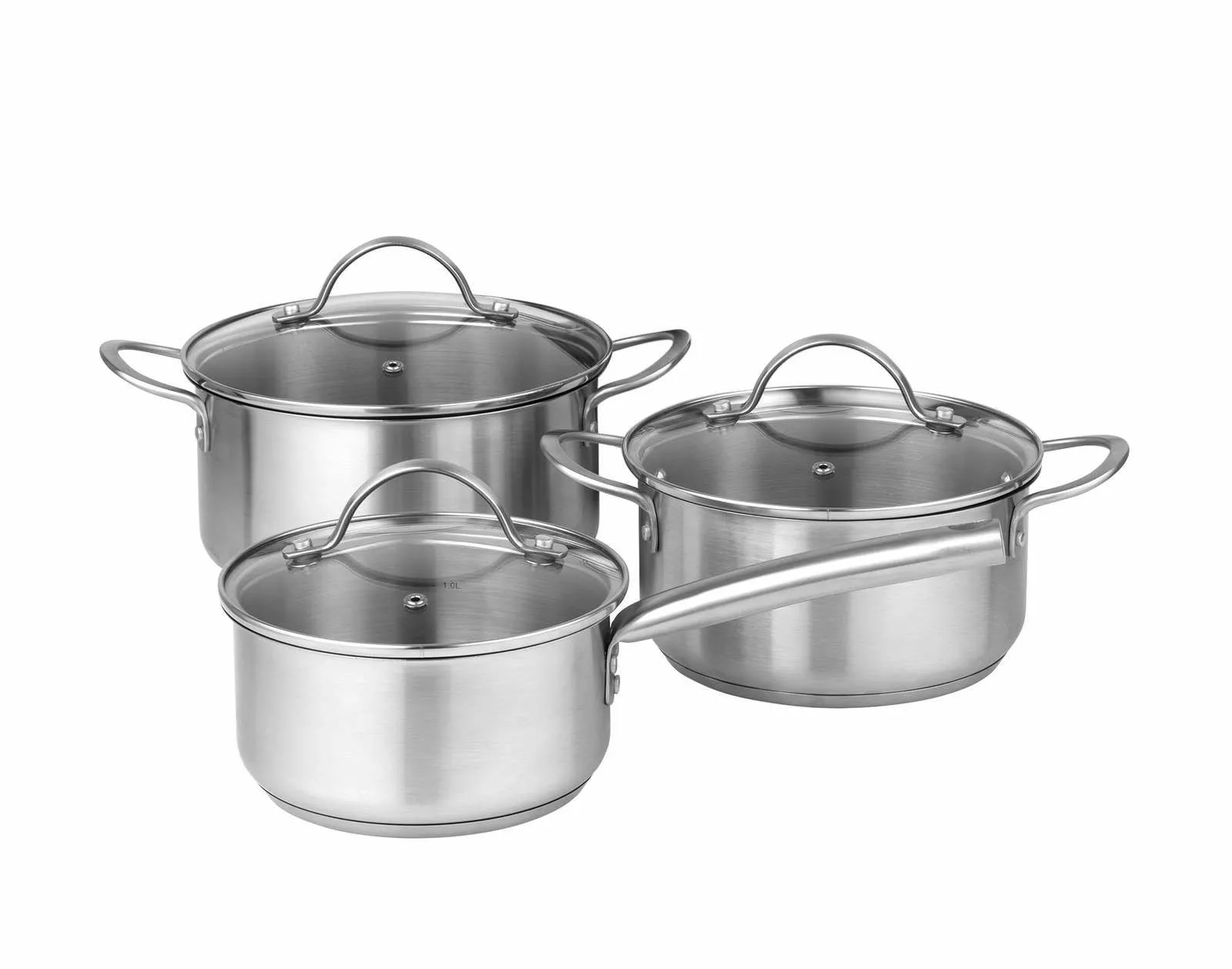 Pillivuyt Gourmet Loire Krukuppsättning Med Glaslock 6 Delar Stål 2 Pillivuyt Gourmet Loire Krukuppsättning Med Glaslock 6 Delar Stål - Bild 2