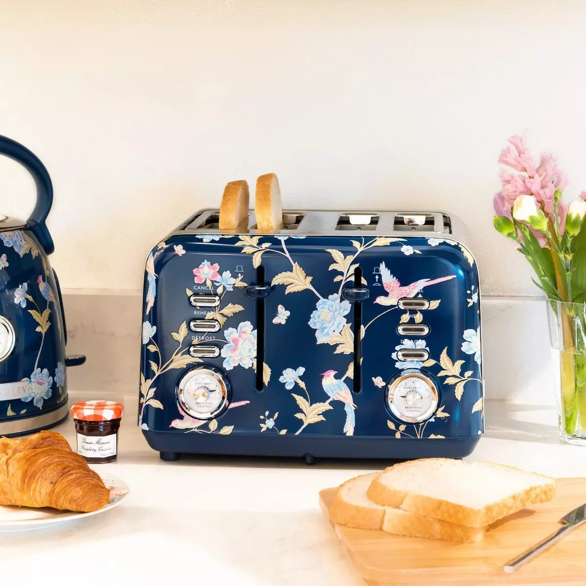 Laura Ashley Brødrister 4-skiver Blå/sølv 2 Laura Ashley Brødrister 4-skiver Blå/sølv - Bild 2
