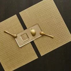 Chilewich Origami Spisebrikke Kakao 4 Stk -Köksknivar Försäljning 2020 04 23 table origami honey 019