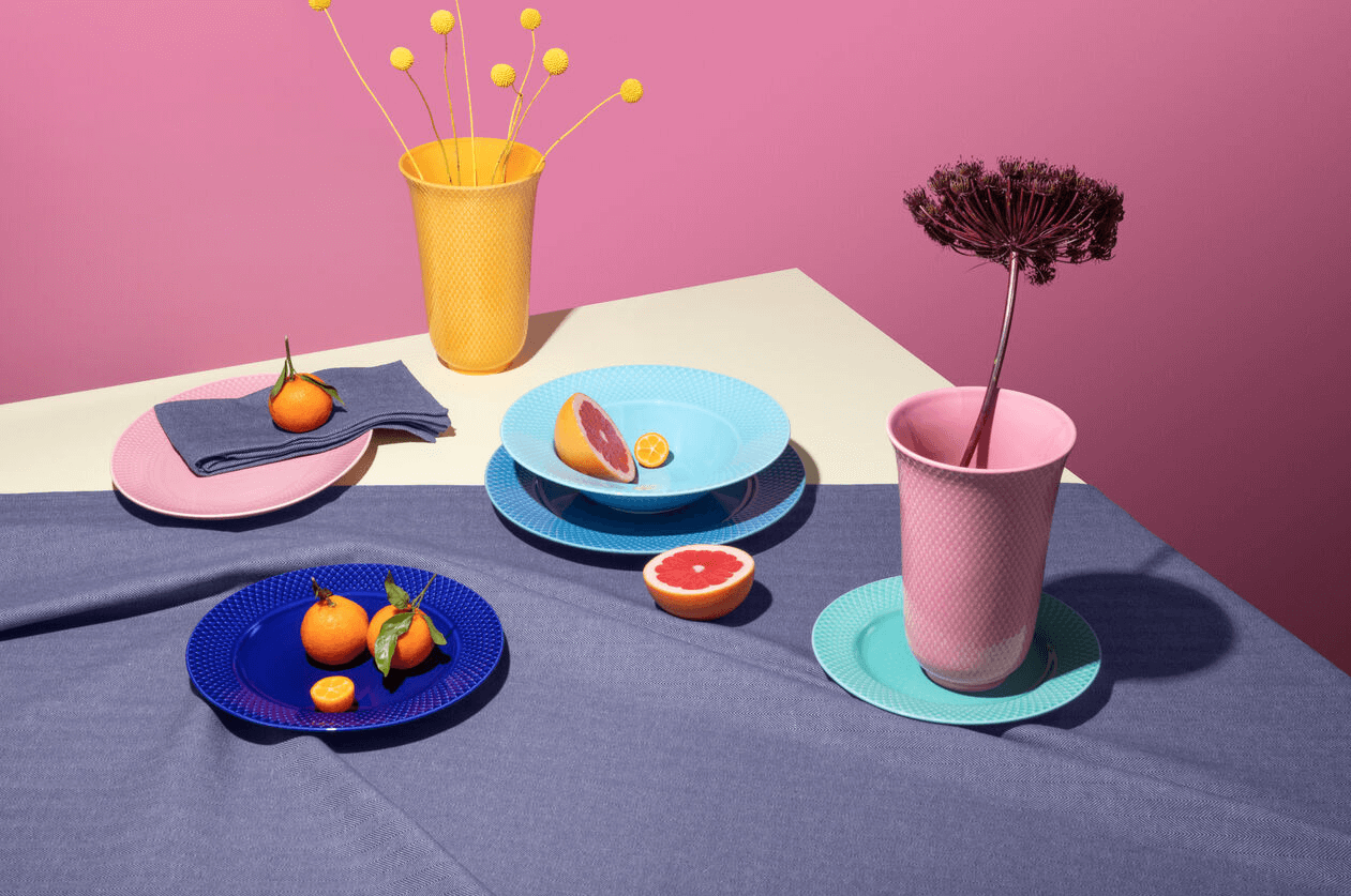 Lyngby Porcelæn Lyngby Porslin Fiskbensduk Blå Flervalsduk 5 Lyngby Porcelæn Lyngby Porslin Fiskbensduk Blå Flervalsduk - Bild 5