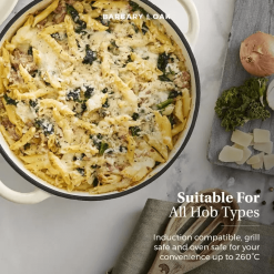 Barbary & Oak Rund Støpejernsgryte Kremhvit 2 L -Köksknivar Försäljning 2023 03 28 09 05 02