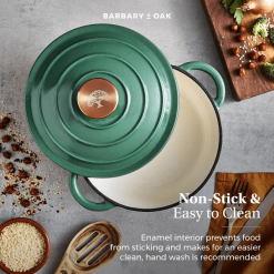 Barbary & Oak Rund Støpejernsgryte Grønn 2 L -Köksknivar Försäljning 2023 03 28 09 12 28