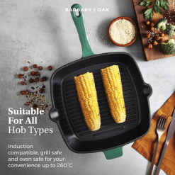 Barbary & Oak Støpejern Grillpanne Grønn 26cm 14 Barbary & Oak Støpejern Grillpanne Grønn 26cm -Köksknivar Försäljning 2023 03 28 11 13 07