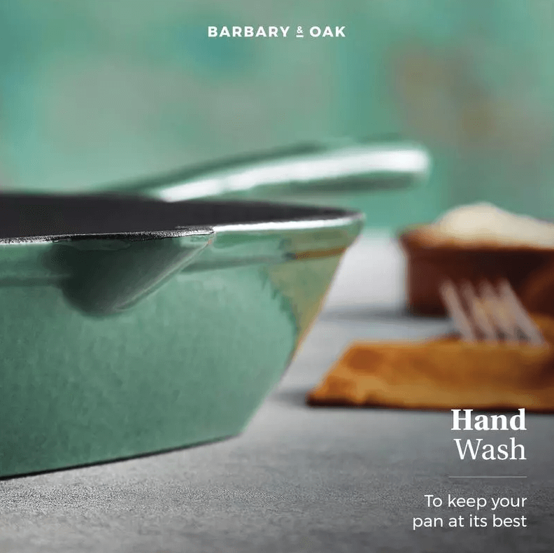 Barbary & Oak Støpejern Grillpanne Grønn 26cm 6 Barbary & Oak Støpejern Grillpanne Grønn 26cm - Bild 6