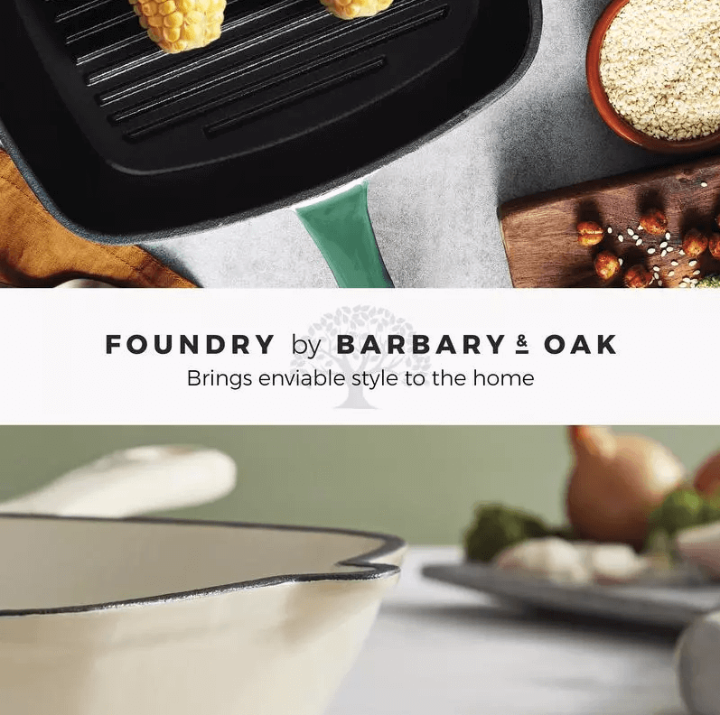 Barbary & Oak Støpejern Grillpanne Grønn 26cm 10 Barbary & Oak Støpejern Grillpanne Grønn 26cm - Bild 10