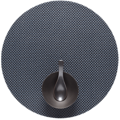 Chilewich Basketweave Round Navy4st