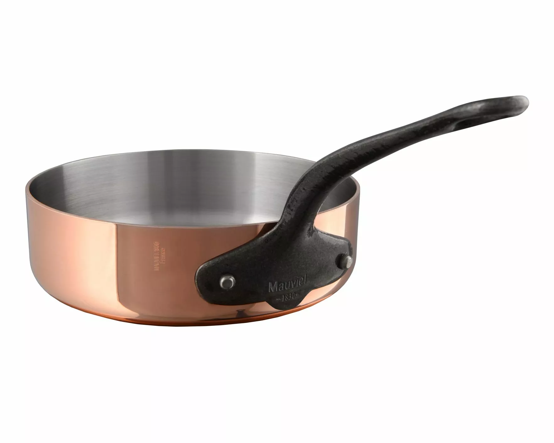 Mauviel M'250 Cuprinox Sautépanna Koppar / Järn - 3 Liter 1 Mauviel M'250 Cuprinox Sautépanna Koppar / Järn - 3 Liter