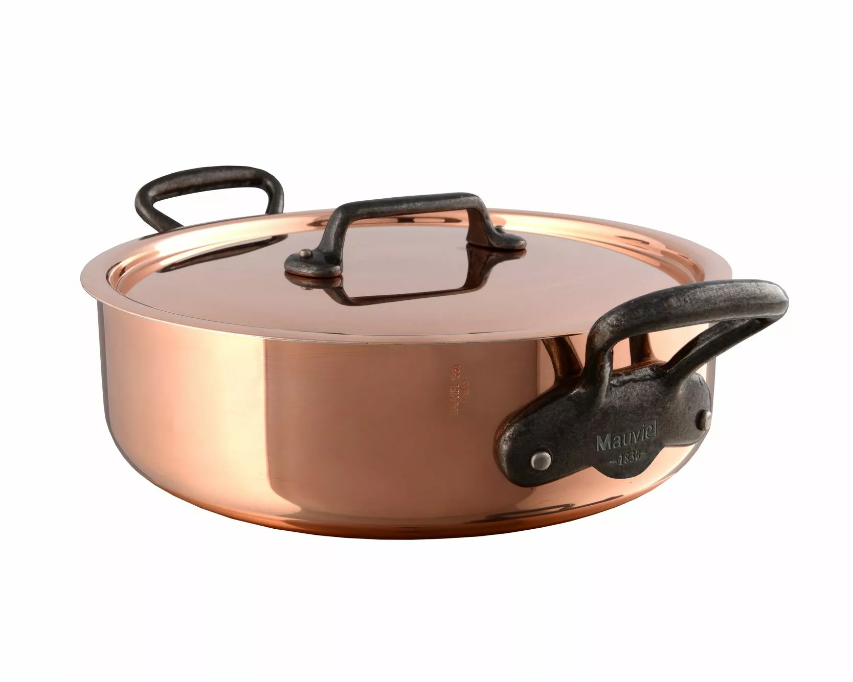 Mauviel M'250 Cuprinox Kruka Med Lock Låg Koppar / Järn - 3,6 Liter 1 Mauviel M'250 Cuprinox Kruka Med Lock Låg Koppar / Järn - 3,6 Liter