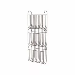 Broste Copenhagen Maggie Magazine Holder Iron Puce Red