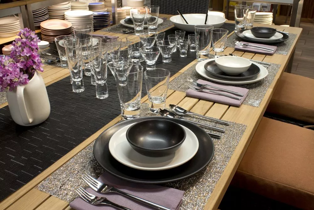 Chilewich Bamboo Grey Flannel 4stk 1 Chilewich Bamboo Grey Flannel 4stk