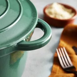 Barbary & Oak Rund Støpejernsgryte Grønn 4 L -Köksknivar Försäljning bo800251grn 05