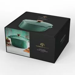 Barbary & Oak Rund Støpejernsgryte Grønn 4 L -Köksknivar Försäljning bo800251grn 10