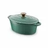 Barbary & Oak Oval Støpejernsgryte Grønn 3 L