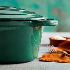 Barbary & Oak Oval Støpejernsgryte Grønn 3 L -Köksknivar Försäljning bo800252grn 04