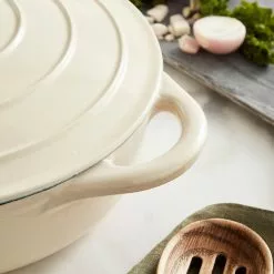 Barbary & Oak Oval Støpejernsgryte Kremhvit 3 L -Köksknivar Försäljning bo800253crm 05