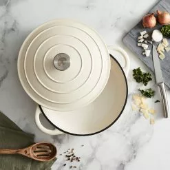 Barbary & Oak Oval Støpejernsgryte Kremhvit 3 L -Köksknivar Försäljning bo800253crm 08