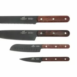 Lion Sabatier Phenix Knivsett Sort/Tre - 4 Deler