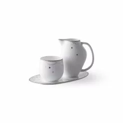 Wik & Walsøe Julemorgen Kräm Och Sockerset Med Oval Tallrik. -Köksknivar Försäljning julemorgen milk and sugar set