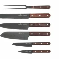 Lion Sabatier Phenix Knivsett Sort/Tre - 6 Deler. Kommer Våren -23.