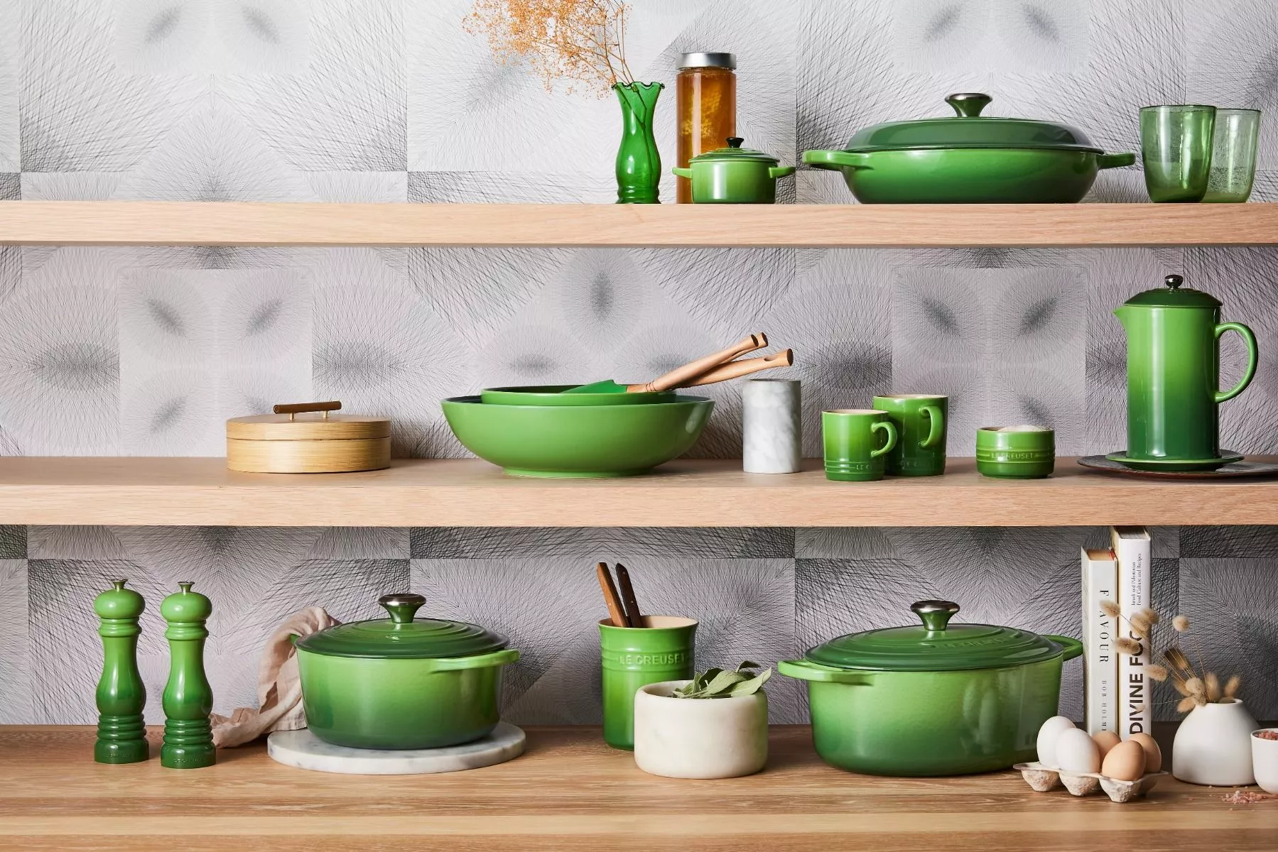 Le Creuset Buffetgryte Bambu Grön 30 Cm 3,5 L 2 Le Creuset Buffetgryte Bambu Grön 30 Cm 3,5 L - Bild 2
