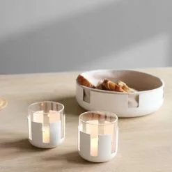 Stelton Luna Brødkurv Myk Hvit Ø21 Cm -Köksknivar Försäljning ls 410 411 luna bread tray tealight holder 2 2