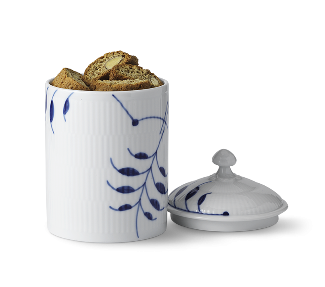 Royal Copenhagen Blå Mega Räfflad Burk Med Lock 16cm 2 Royal Copenhagen Blå Mega Räfflad Burk Med Lock 16cm - Bild 2