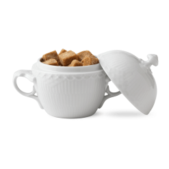 Royal Copenhagen Vit Räfflad Sockerskål Med Halv Spets 20 Cl 7 Royal Copenhagen Vit Räfflad Sockerskål Med Halv Spets 20 Cl -Köksknivar Försäljning pepep