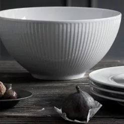 Pillivuyt Plisserad Skål Vit - 20 Cm