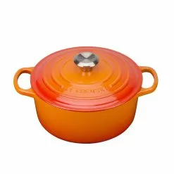 Le Creuset Rund Gryte Volcanic 24cm 4,2l -Köksknivar Försäljning rs1853 roundcass 21177 24 09 lpr