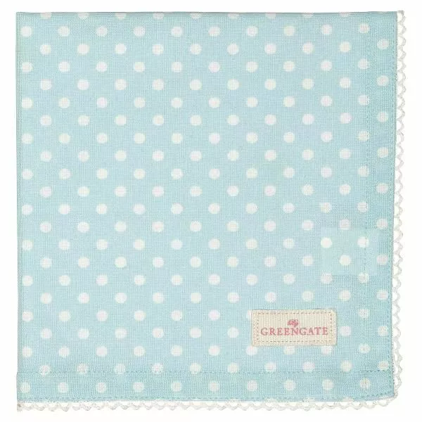 GreenGate Spot Cloth Servett Med Spets Ljusblå - U 1 GreenGate Spot Cloth Servett Med Spets Ljusblå - U