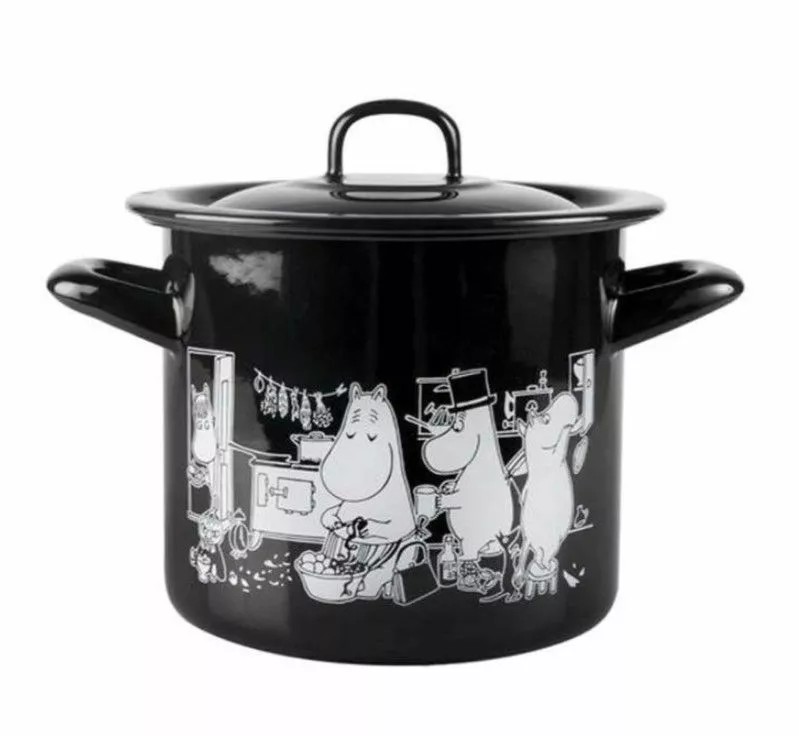 Mumin Emaljgryte Med Lock – Kök (1,5 L). 1 Mumin Emaljgryte Med Lock – Kök (1,5 L).