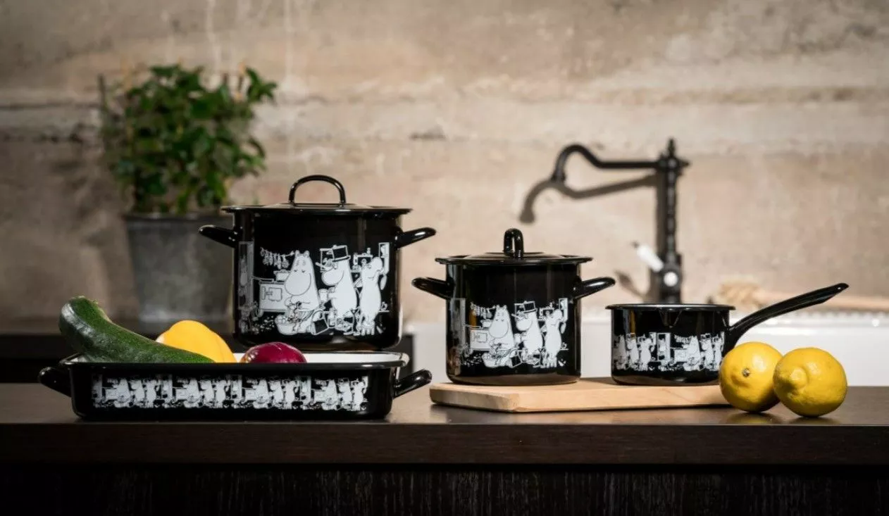 Mumin Emaljgryte Med Lock – Kök (1,5 L). 4 Mumin Emaljgryte Med Lock – Kök (1,5 L). - Bild 4