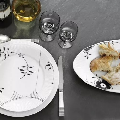 Royal Copenhagen Vit Räfflad Sockerskål 15cl