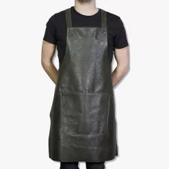 Dutchdeluxes Hängsläp Förkläde Läder Vintage Grå